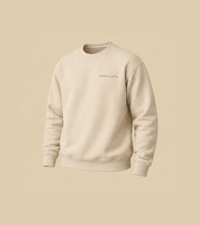 Meridian Stone Crewneck Sweatshirt ring7 concept, not real product photography