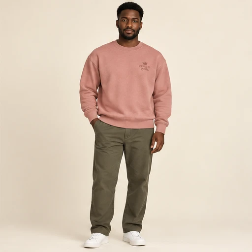 male model 2 wearing the Solace Rose Tonal Sweatshirt design concept